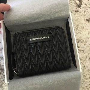 NWT Emporio Armani Bifold Wallet Portemonnaie Coin Card Purse